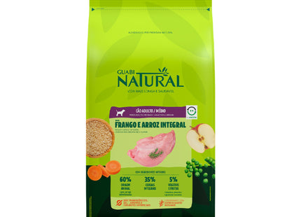 Ração Guabi Natural para Cães Adultos Porte Médio Sabor Frango e Arroz