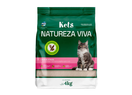 Areia Sanitária Kets Natureza Viva Grãos Finos