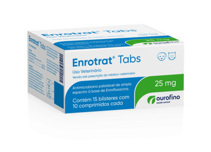 Antimicrobiano Enrotrat Tabs para Cães e Gatos- Blíster