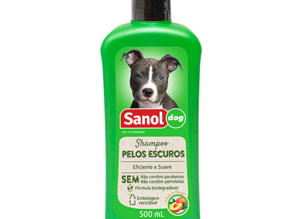Shampoo Sanol Dog Pelos Escuros para Cães 500 ml
