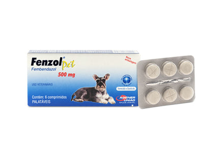 Antiparasitário Interno Fenzol Pet 500mg para Cães