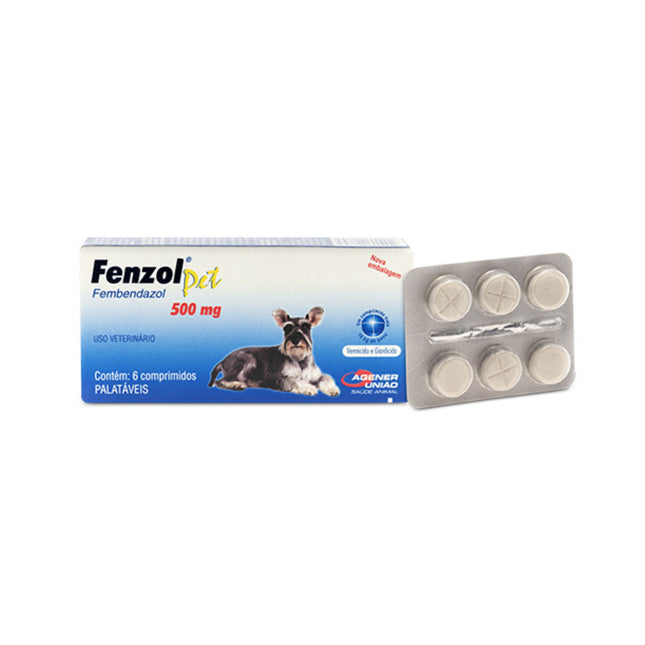 Antiparasitário Interno Fenzol Pet 500mg para Cães