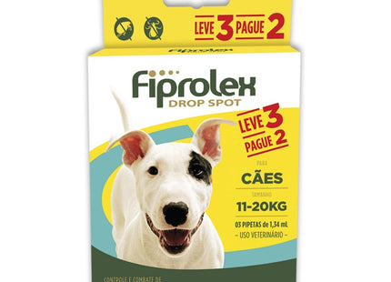 Antipulgas e Carrapatos Fiprolex Drop Spot para Cães de 11 a 20 kg- Leve 3 Pague 2