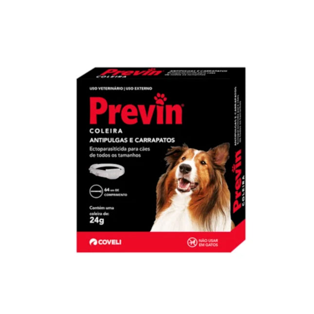 Coleira Antipulgas e Carrapatos Previn 24g (64 cm)