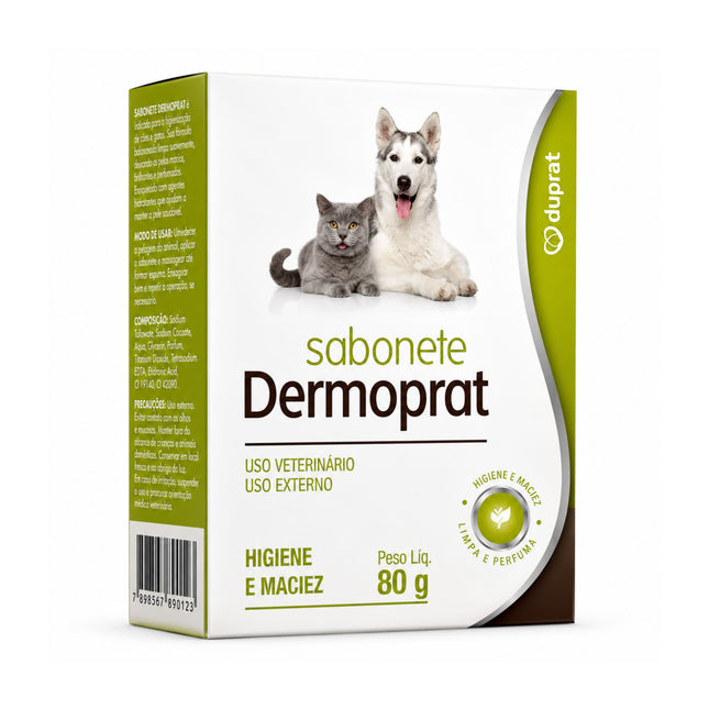 Sabonete Dermoprat para Cães e Gatos 80g - Duprat