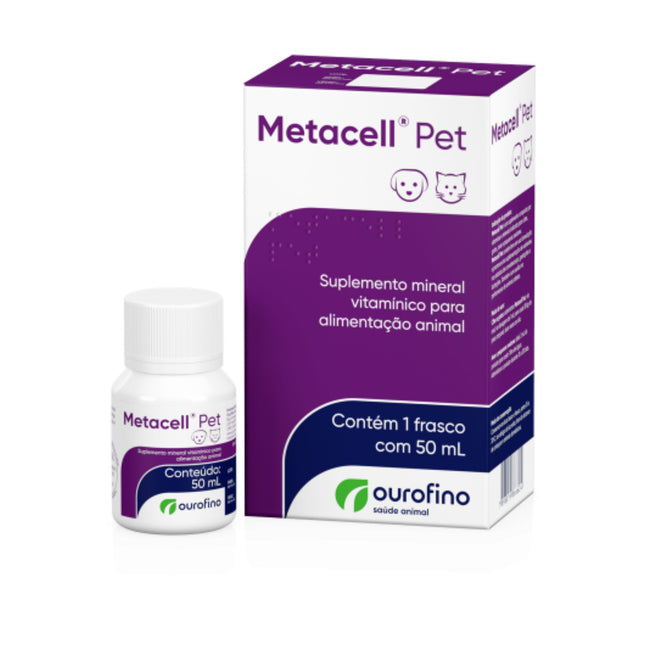 Suplemento Ourofino Metacell Pet 50ml para Cães e Gatos