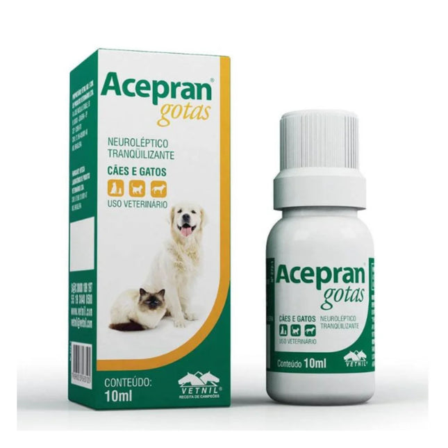 Acepran Gotas 10ml para Cães e Gatos