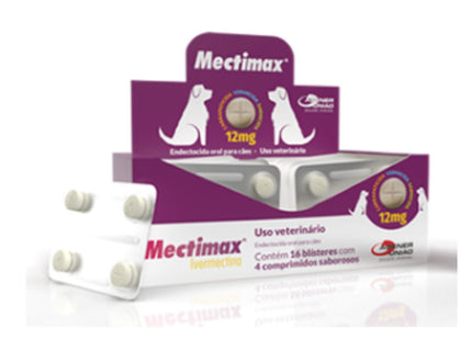 Mectimax Antiparasitário 12mg para Cães Blíster