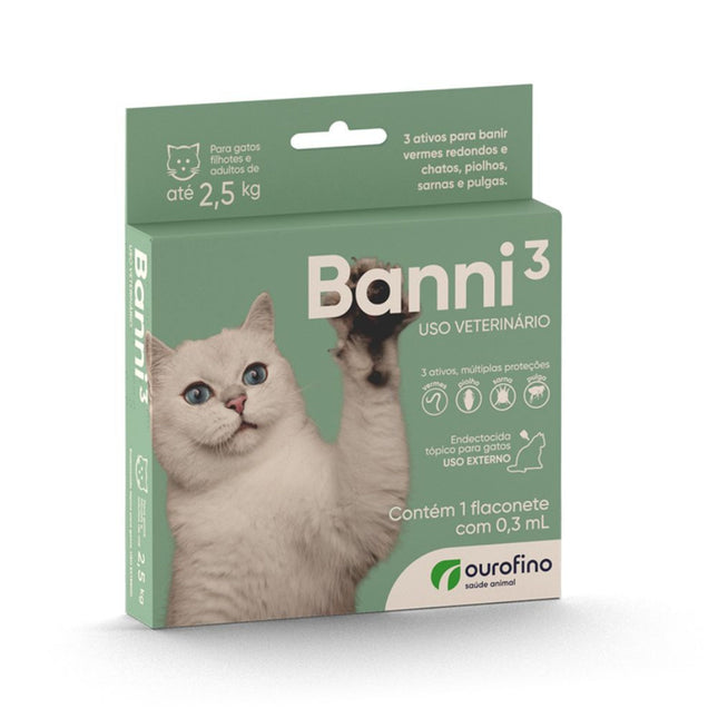 Antipulgas Banni 3 para Gatos até 2,5 kg