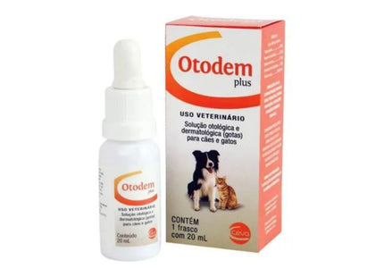 Produto Otológico Ceva Otodem Plus para Cães e Gatos