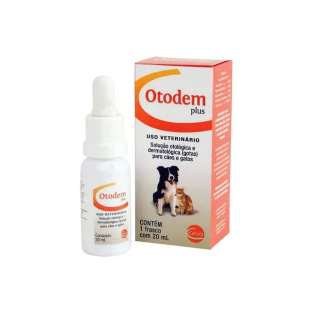 Produto Otológico Ceva Otodem Plus para Cães e Gatos