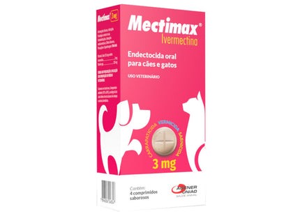 Mectimax Antiparasitário 3mg para Cães e Gatos Blíster