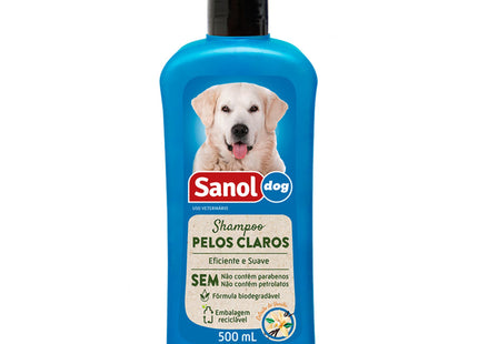 Shampoo Sanol Dog Pelos Claros para Cães 500 ml