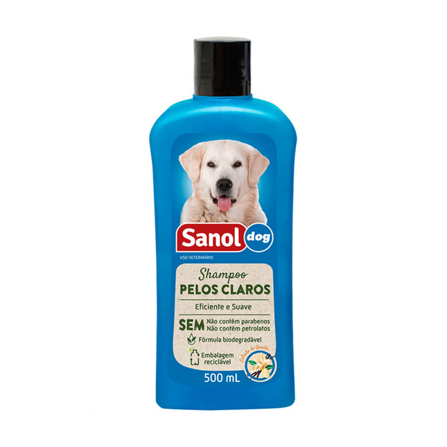 Shampoo Sanol Dog Pelos Claros para Cães 500 ml
