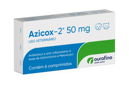Anti-inflamatório Ourofino Azicox 2 50mg para Cães
