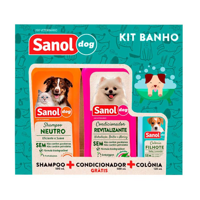 Kit Shampoo + Condicionador Sanol Dog