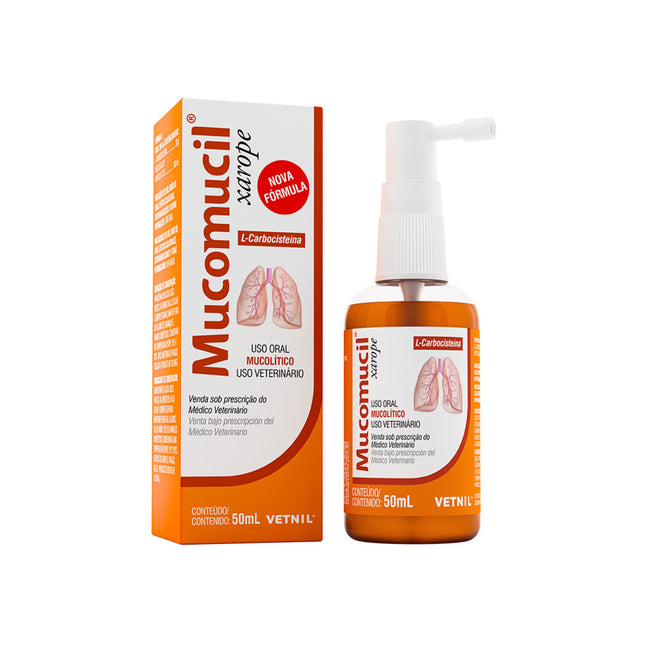 Mucomucil Xarope 50 ml para Cães e Gatos