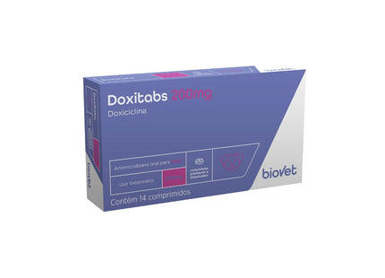 Antimicrobiano Doxitabs 200mg para Cães - Blíster