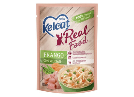 Ração Úmida Kelcat Real Food Frango com Arroz para Gatos