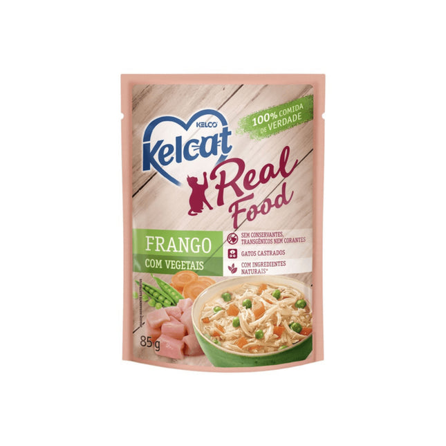 Ração Úmida Kelcat Real Food Frango com Arroz para Gatos
