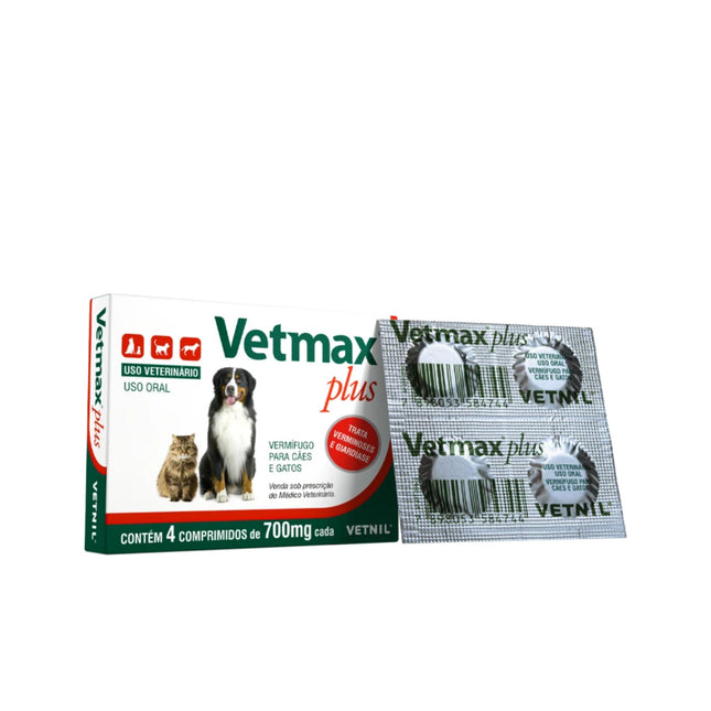 Vermífugo Vetmax Plus para Cães e Gatos