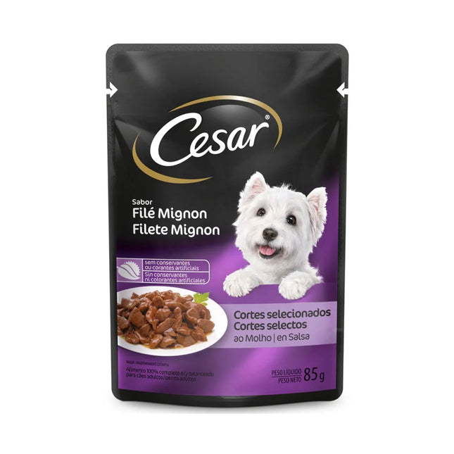 Ração Úmida Cesar Filet Mignon em Molho para Cachorros Adultos