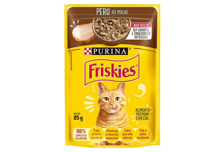 Sachê Friskies Peru ao Molho 85 g – Alimento Úmido para Gatos Friskies