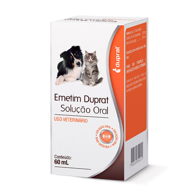 Antiemético Emetim Duprat Oral 60ml para Cães e Gatos