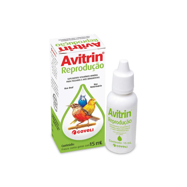 Suplemento Vitamínico Avitrin Reprodução 15ml para Aves