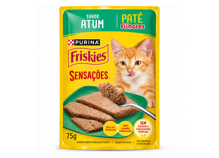 Friskies Patê Sensações Filhotes Atum 75 g – alimento úmido para gatos