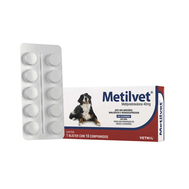 Metilvet 40mg C/10 Comp - Caixa