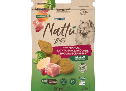 Premier Nattu Bites Adulto Frango com Batata Doce 60 g