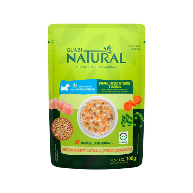 Ração Úmida Guabi Natural Sabor Frango e Cereais para Cachorros Adultos