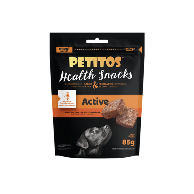 Petitos Health Snacks Active 85g – Snack Funcional para Cães Petitos