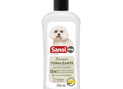 Shampoo Tonalizante de Pelos Claros Sanol Dog 500 ml