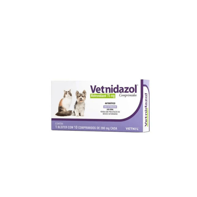 Vetnidazol 75mg - 10 Comp