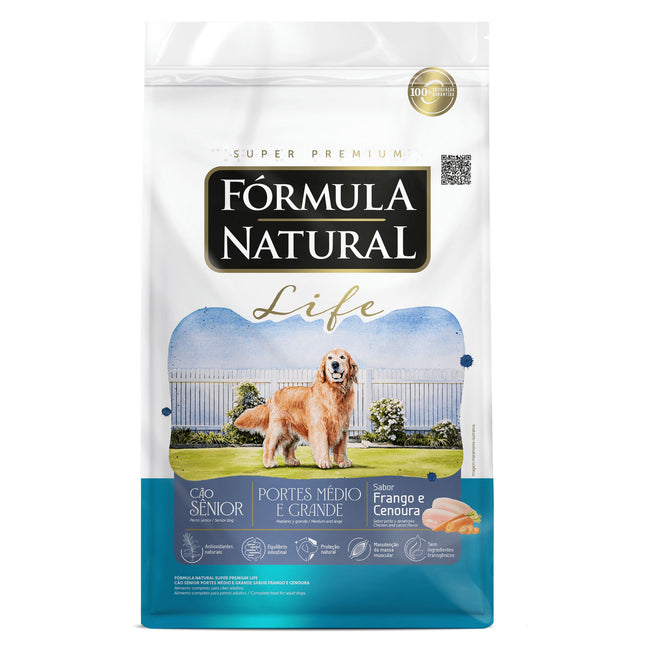 Fórmula Natural Life Cães Sênior Médio e Grande Porte 15 kg