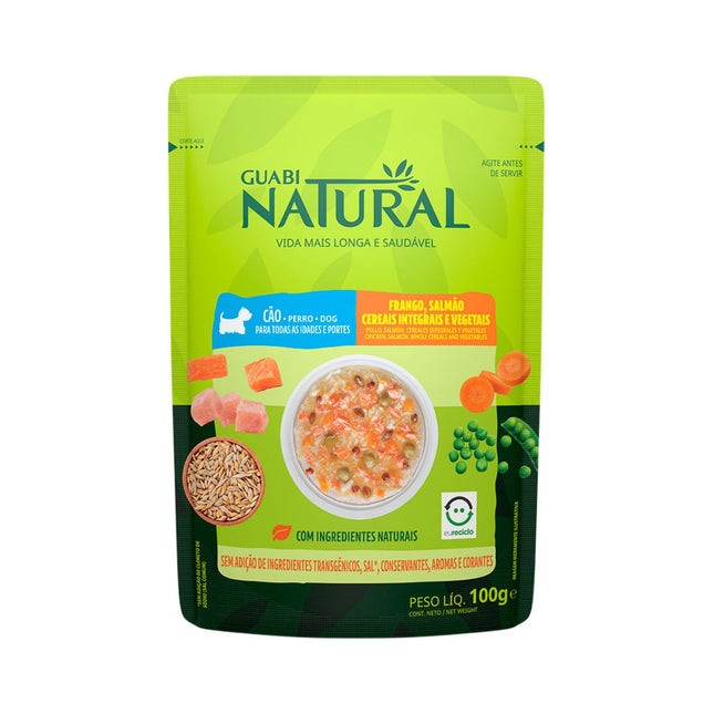 Ração Úmida Guabi Natural para Cães Adultos Sabor Salmão e Frango