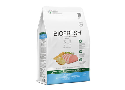 Ração Seca Biofresh para Cães Adultos Raças Médias Sabor Lombo e Abacaxi