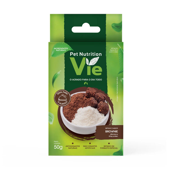 Petisco Vie para Cães Pet Nutrition - Brownie com Alfarroba 50 g