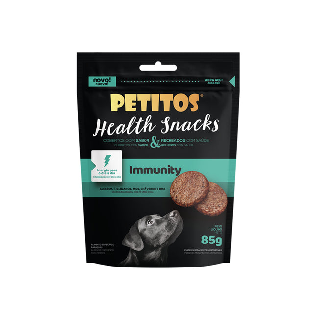 Petitos Health Snacks Immunity 85g – Snack Funcional para Cães Petitos