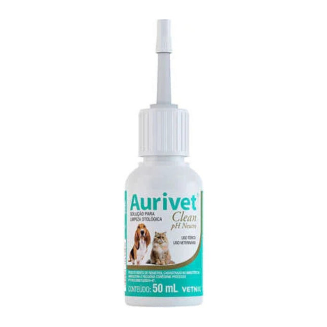 Aurivet® Clean pH Neutro Solução Otológica 50 mL