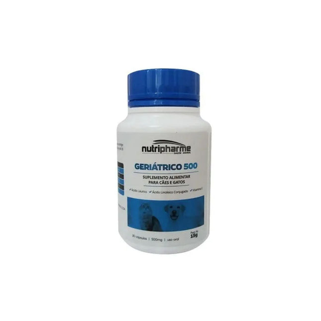 Suplemento Vitamínico Rvt Geriatrico 500mg para Cães e Gatos