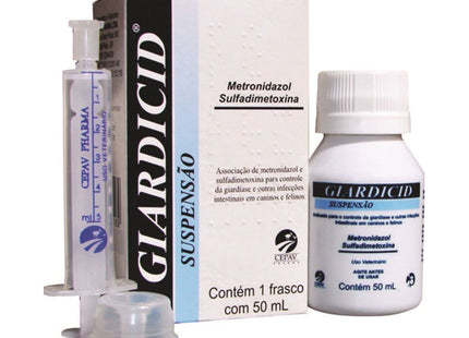 Antiparasitário Interno Giardicid Suspensão 50ml para Cães