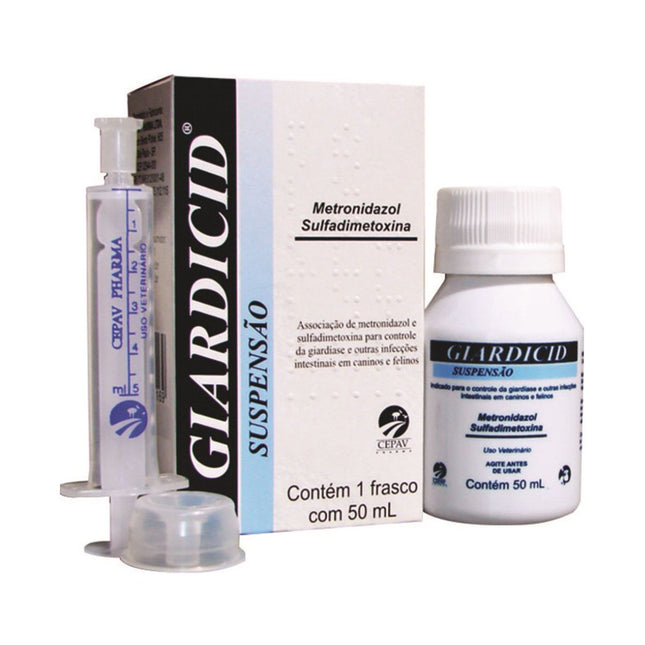 Antiparasitário Interno Giardicid Suspensão 50ml para Cães