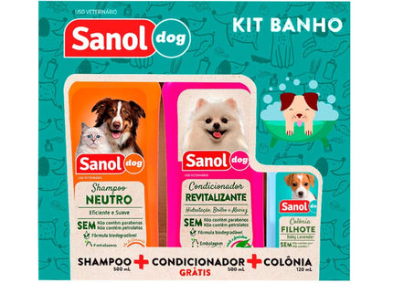 Kit Sanol Dog Shampoo, Condicionador e Colônia