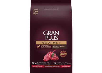 Ração Granplus Gourmet Ovelha e Arroz para Cachorros Adultos de Porte Médio e Grande