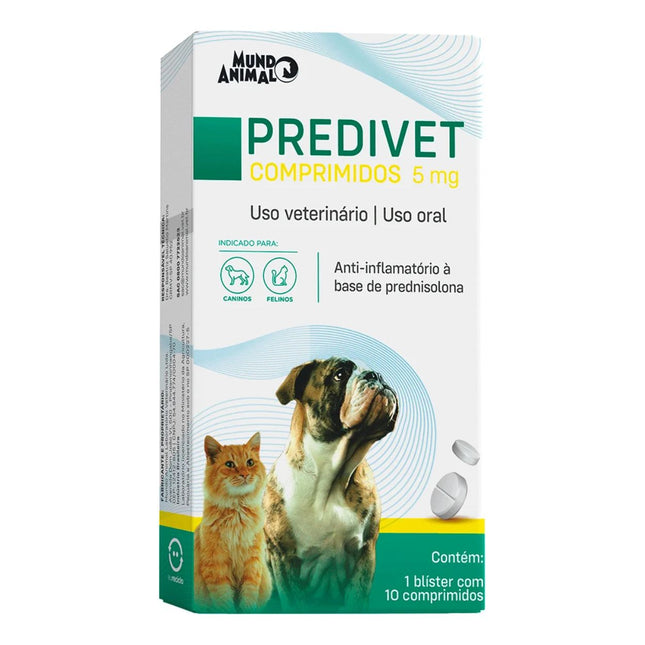 Antiparasitário Interno Predivet 5mg para Cães e Gatos