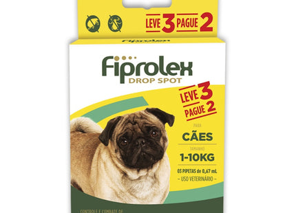 Antipulgas e Carrapatos Fiprolex Drop Spot para Cães até 10 kg - Leve 3 Pague 2