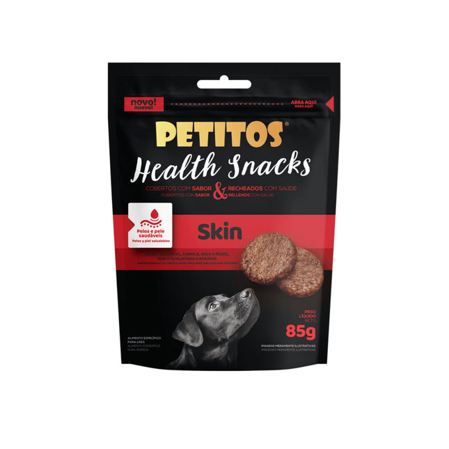 Petitos Health Snacks Skin 85g – Snack Funcional para Cães Petitos